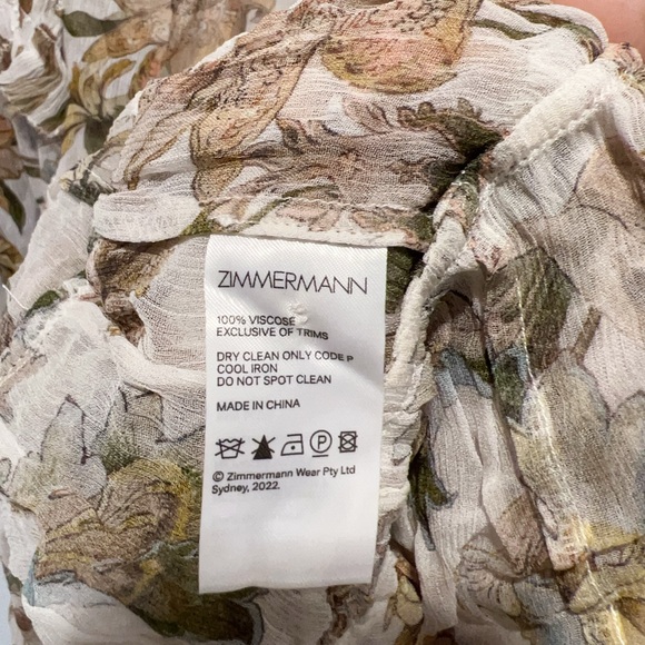 NWT AU2 Zimmermann Chintz Floral Frill Minidress - Picture 14 of 16